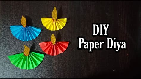 DIY DIYA Paper Craft Home Decor Diya Easy Paper Craft For Diwali