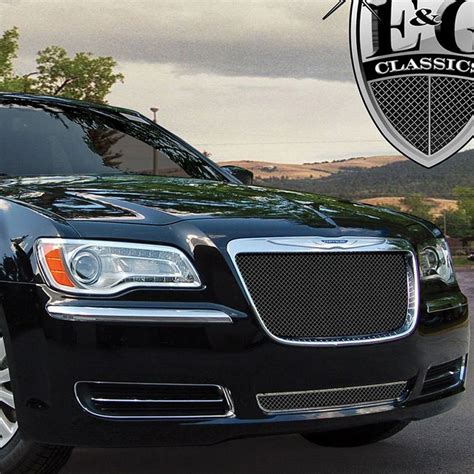 E&G Classics® - Chrysler 300 2012 2-Pc Black Ice Fine Mesh Grille