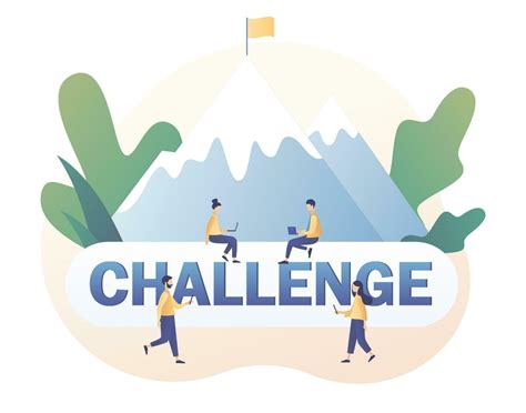 Business challenge, goal achievement, success, winning. Challenge big