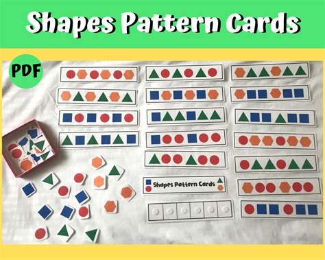 Shapes Pattern Cards Pattern Strips Preschool Pattern Activity Ab