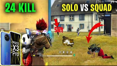 Solo Vs Squad Ranked Most Kill In Match Gameplay Garena Free Fire