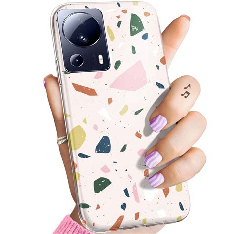 ETUI DO XIAOMI 13 LITE CIVI 2 WZORY LASTRIKO TERRAZZO TERAKOTA