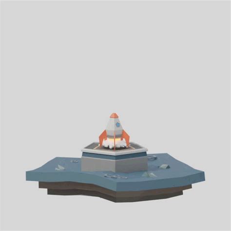 Low Poly Rocket Launch Animation On Behance