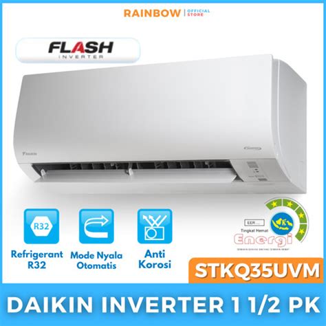 Jual Ac Daikin Flash Inverter 1 5 Pk Stkq35uvm4 R32 Made In Thailand Kab Tangerang