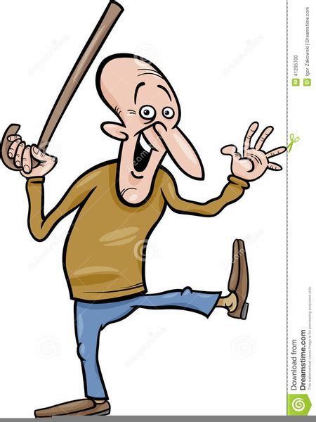 Old Man With Cane Clipart