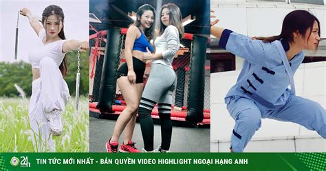 Cặp hot girl gây sốt làng võ Việt Chị cao thủ Thái Cực Quyền em trùm côn nhị khúc