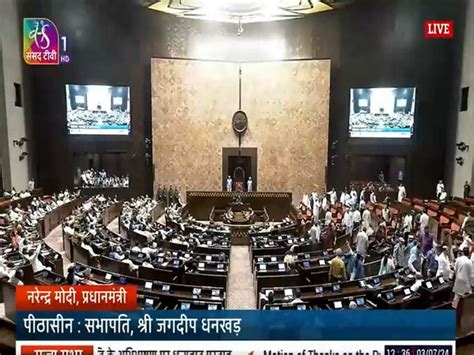 Opposition Stages Walkout During Pm S Reply In Rs Chairman Dhankhar