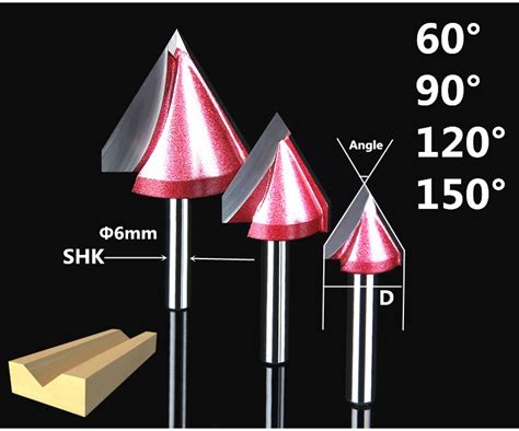 Mm Shank Pcs Degrees Cnc Engraving Woodworking Milling