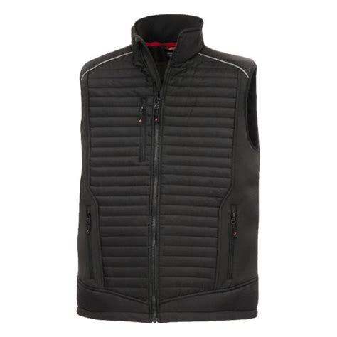 Gilet Sans Manches Softshell Surpiqu Noir Nitras Motion Tex Plus