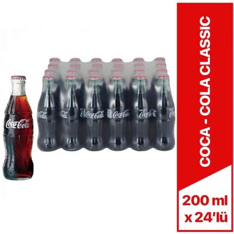 Coca Cola Classic Cam şişe Kola 200 ml x 24lü PH Pozitif Kurumsal