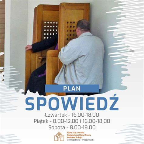 Plan Spowiedzi W Wielkim Tygodniu Wroclaw Oblaci Pl