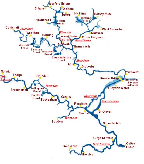 Norfolk Broads River Map Artofit