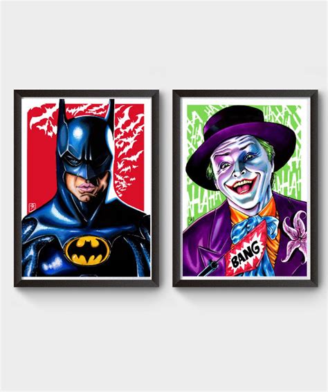 Batman & Joker 89 Movie Poster Limited Edition Prints Tim | Etsy