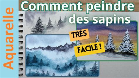 Comment Peindre Des Sapins Tuto Aquarelle D Butant Aquarelle