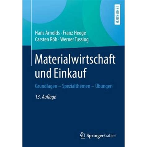 Materialwirtschaft Und Einkauf Grundlagen Spezialthemen Ubungen