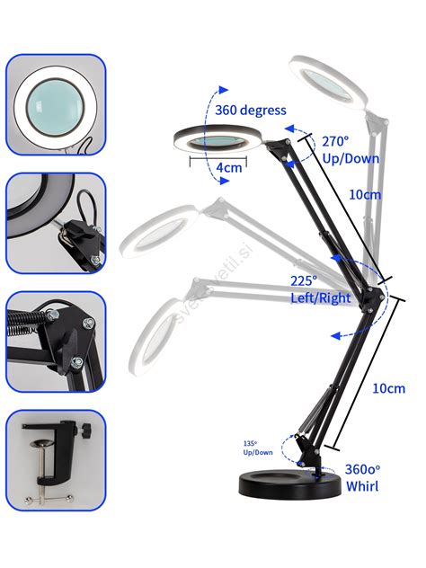 Brilagi LED Zatemnitvena namizna svetilka s povečevalnim steklom LED