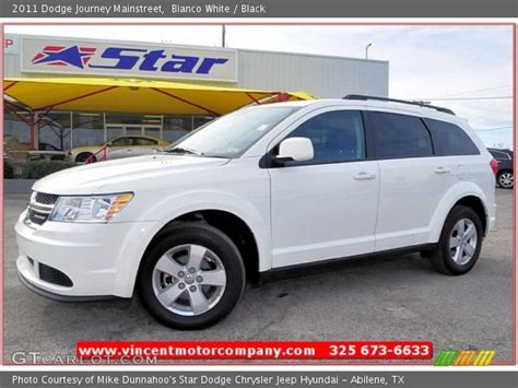 Bianco White 2011 Dodge Journey Mainstreet Black Interior