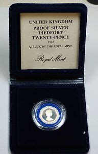 1982 United Kingdom Proof Silver Piedfort Twenty Pence Coin w/ Box ...