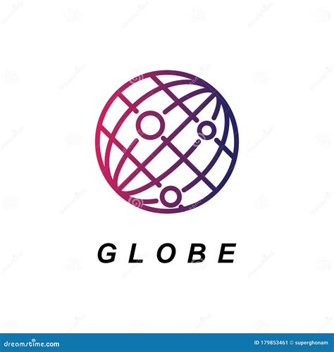 Globe Logo Design Vector Template Stock Vector Illustration Of