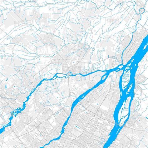 Rich Detailed Vector Map Of Terrebonne Quebec Canada HEBSTREITS