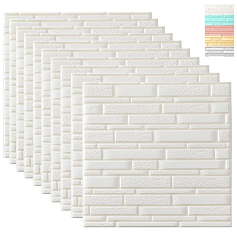 Wadile 3d Brick Peel And Stick Wallpaper 10pack Ivory For Sale Mesa Az Nellis Auction