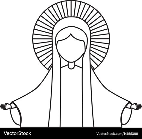 Holy Virgin Mary Icon Royalty Free Vector Image