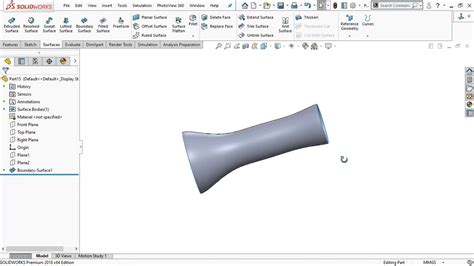 Solidworks Surface Tutorial 5 How To Use Boundary Surface Youtube