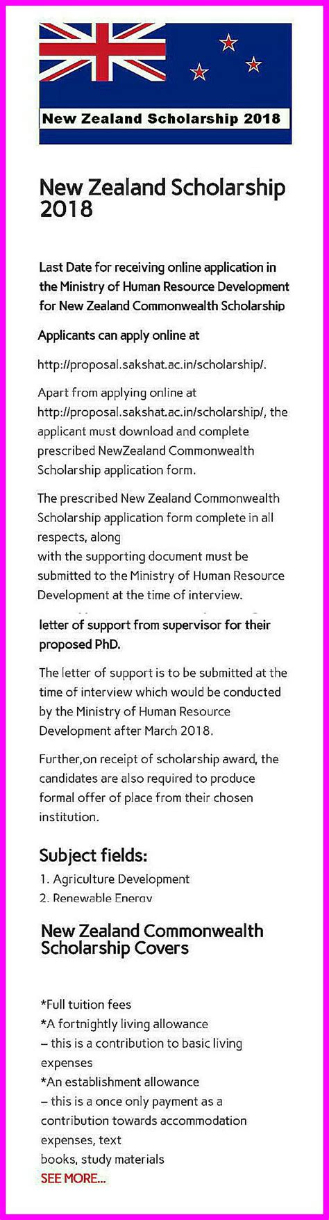 New Zealand Scholarship 2018 Scholarships Human Resource Development