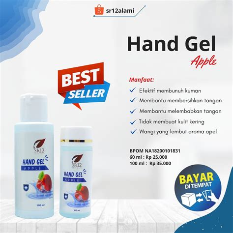 Jual Hand Gel Apple Sr Bpom Hand Sanitizer Antiseptik Pembersih