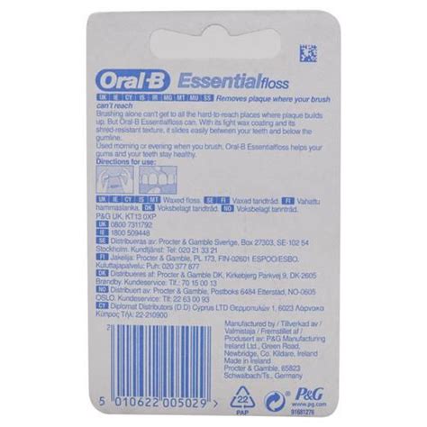 Buy Oral B Essential Waxed Floss Mint Imported Online At Best Price Of Rs 299 Bigbasket