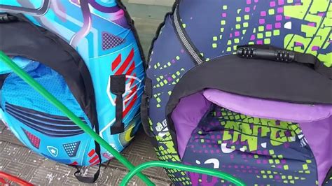 Тюбинг ватрушка санки надувные со спинкой - YouTube