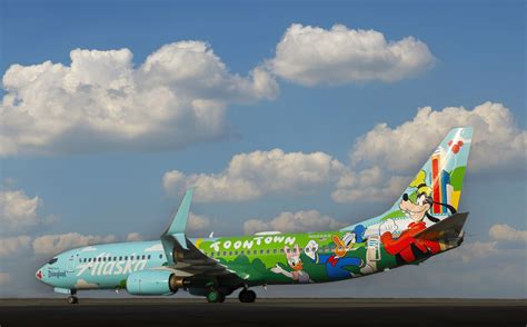 Alaska Airlines Debuts Its New Mickey Mouse Toontown Themed Livery R Disneyland