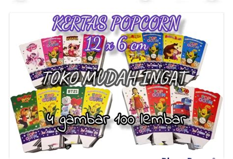 Kertas Popcorn Ukuran X Cm Lazada Indonesia