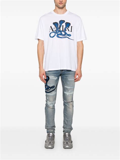 AMIRI Poison Cotton T Shirt White FARFETCH UK