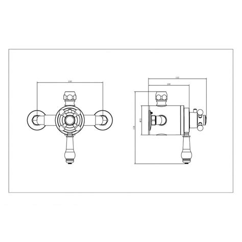 Tailored Tenby Chrome Traditional Concentric Thermostatic Exposed