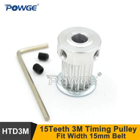 Powge 15 Teeth 3m Timing Pulley Fit W 15mm Bore 5 6 6 35 8mm Htd3m Synchronous Belt 15t 15teeth