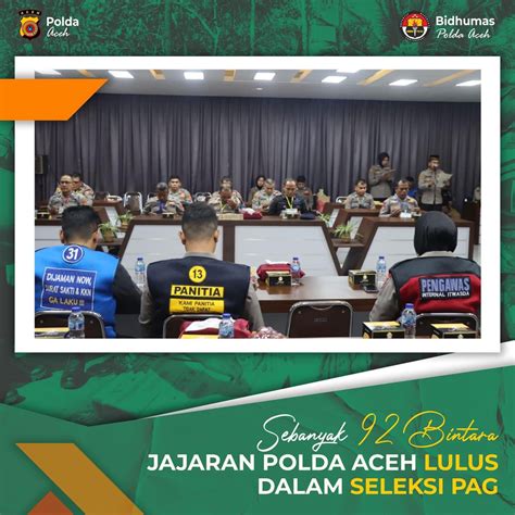 Sebanyak Bintara Polri Jajaran Polda Aceh Lulus Terpilih Dalam