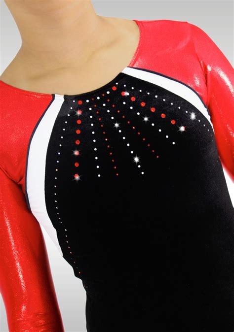 Turnanzug K Schwarz Rot Tt Gymnastics