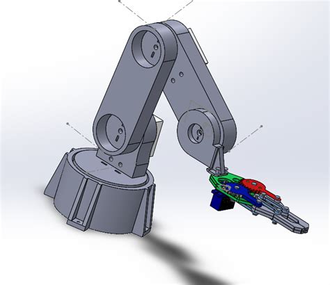 Archivo D Brazo Y Pinza Mecanica Solidworks Dise O De Impresi N En