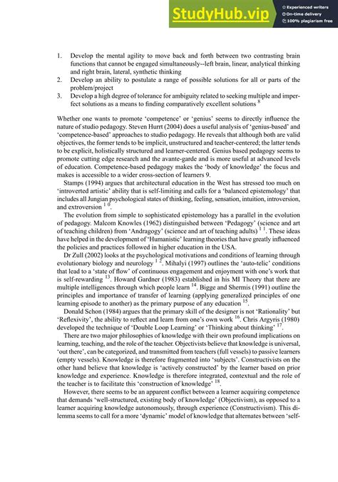 Application Of Kolb S Experiential Learning Theory To Teaching