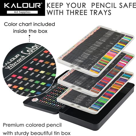 KALOUR 120 Premium Colored Pencils Set for Adult Coloring Books