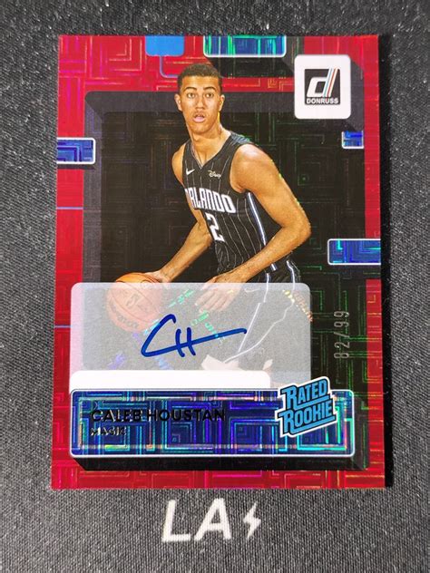 LA拍卖2022 23 Panini Douruss Caleb Houstan 杜蕾斯系列 新秀RC 凯莱布 休斯坦 魔术 红迷宫折 红