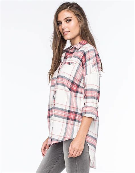 Full Tilt Womens Extreme Fit Flannel Shirt Hooded Flannel Mens Flannel