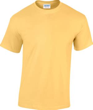 Heavy Cotton T Shirt Yellow Haze For Embroidery And Printing