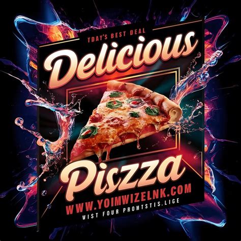 Food Menu And Delicious Pizza Social Media Banner Premium Ai