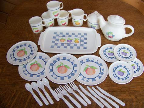 Vintage Childrens Plastic Tea Set by Chilton