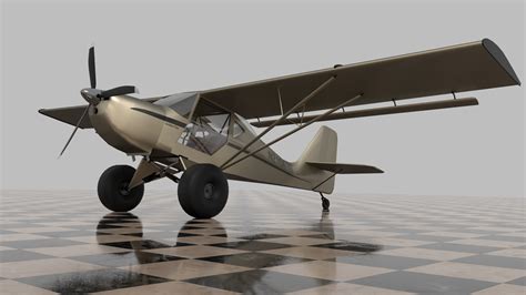 Kitfox aircraft golden fox 3D - TurboSquid 1659873