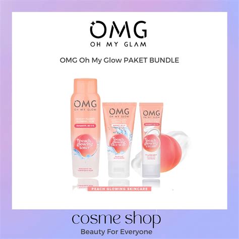 Jual Omg Oh My Glam Peachy Plumpy Skincare Paket Bundle Omg Paket