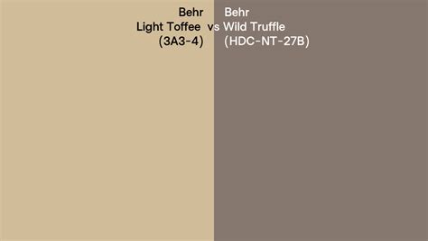 Behr Light Toffee Vs Wild Truffle Side By Side Comparison