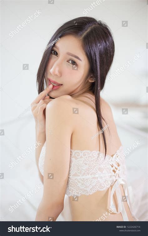 Sexy Woman White Lace Lingerie Posing Stock Photo Shutterstock